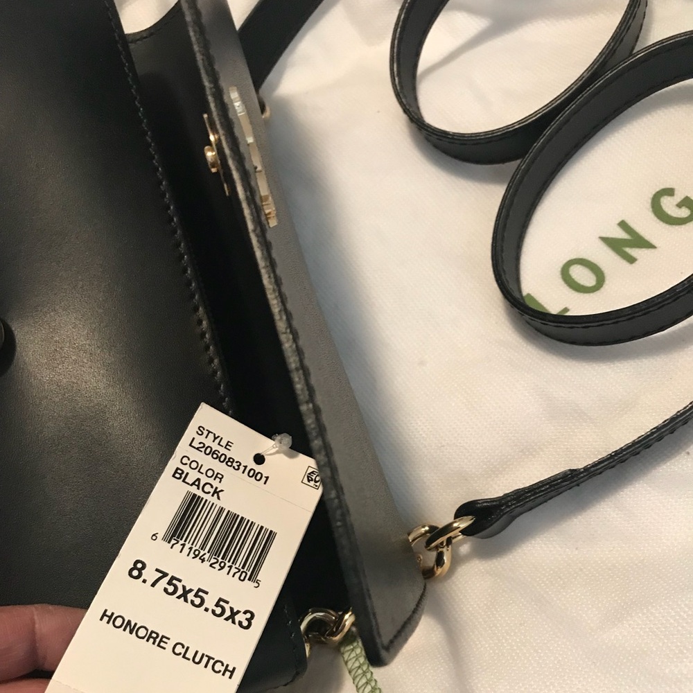 Longchamp Black Leather Crossbody Bag - Picture 6 of 7